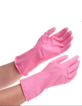 Mediumweight Household Gloves Medium Red 1 Pair